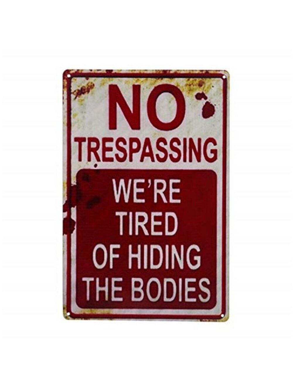 Halloween Decoration Halloween Signs Retro Fashion chic Funny Metal Tin Sign No
